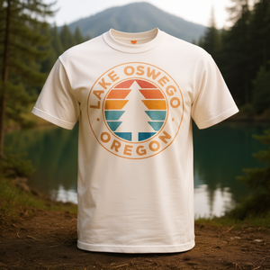 Lake Oswego Oregon Vintage Retro <b>70s</b> T-<b>Shirt</b> Graphic Design Unisex Adult Size - Product Image 1
