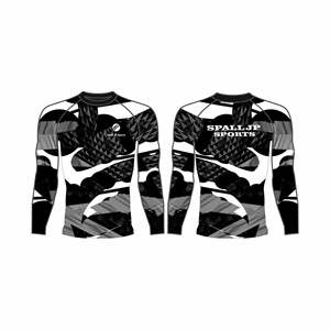 T-shirt de compression pour homme en spandex imprimé par sublimation, à séchage rapide, manches longues, pour le sport, la course à pied, l'entraînement, rash guard - Product Image 6