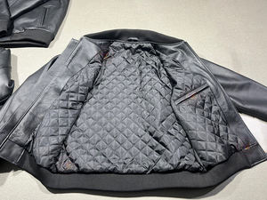 Chaqueta Bomber de Cuero Vacuno Genuino para Hombre, Estilo Urbano, con Cierre, Fabricada con Cuero Natural de Grano Completo, Suministro del Fabricante OEM - Product Image 4
