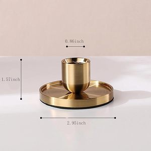 Portavelas de alta calidad de buena venta, candelabro decorativo de precio barato chapado en oro de latón y Metal para decoración del hogar, molde de vela - Product Image 2