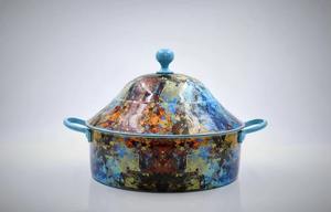 Hotpot de metal de estilo árabe del Golfo con hermosa pintura de colores, perfecto para la fiesta de Eid y cualquier otra ocasión - Product Image 4