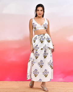 Women's Modern Casual Floral Cotton Dress <b>Sleeveless</b> <b>Short</b> <b>Top</b> with Belt Multi-Color Natural Waistline for Daily Wear - Product Image 6