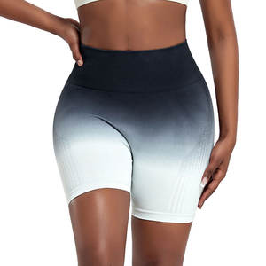 <b>Women's</b> Mid Waist Yoga Shorts Breathable Quick Dry Spandex/Polyester Seamless <b>for</b> Gym Fitness Workout - Product Image 3