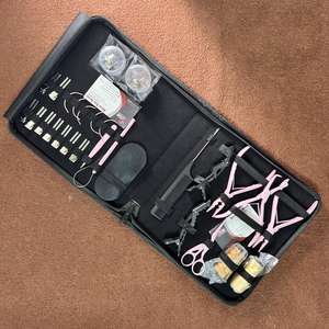 Light <b>Baby</b> Pink Custom Logo Stainless Steel Wholesale Hair Extension Tools Kit With Professional Hair Pliers, Beads, Loops, <b>Clip</b> - Product Image 6