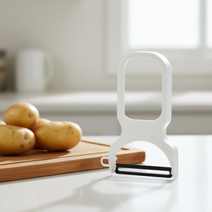 Éplucheur à pommes de terre en plastique Ghidini Cipriano DAILY White 0076, outil pour fruits et légumes - Product Image 3