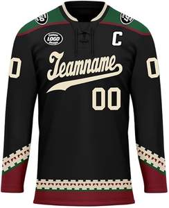 Uniforme de hockey sobre hielo unisex hecho a medida al por mayor uniforme de hockey sobre hielo transpirable de secado rápido a la venta - Product Image 4