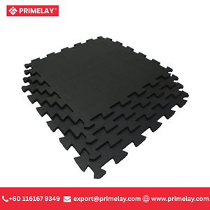 Suelo de goma de calidad al por mayor patrón de enclavamiento duradero Fitmat 15 baldosas antideslizantes para gimnasio proveedor de buena reputación de larga duración - Product Image 4