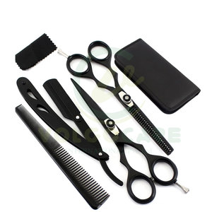 Kit profesional de tijeras de peluquero de acero inoxidable de 6,0 \ ", tijeras de corte y adelgazamiento de cabello para uso en salón - Product Image 1