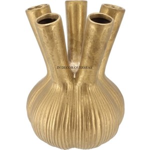 Wholesale Bulk Selling High Grade Gold Plated Unique Fancy Designer Aluminum Casted Flower Vase <b>Supplies</b> From Indian Supplier - Product Image 5