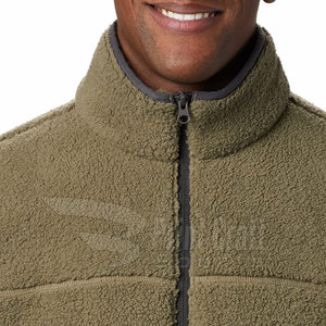 Nouvelle arrivée Veste en polaire sherpa pour homme avec fermeture éclair Veste en polaire sherpa pour homme surdimensionnée Meilleure vente Veste d'hiver en polaire sherpa pour homme - Product Image 5