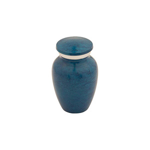 High Quality Hot Sale 2025 Mini Cremation <b>Memorial</b> Urn Set of 4 <b>Keepsakes</b> Urns Blue Color Velvet <b>Box</b> for Adult Kids Ashes Urn - Product Image 3