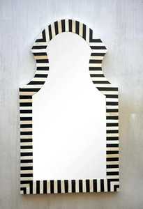 Elegant Home <b>Decoration</b> High Quality Rectangular Resin Inlay Bone Wall Mirror Polish Finishing Framed Metal Wood Excellent - Product Image 3