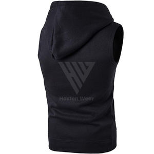 เสื้อฮู้ดการออกกำลังกายแขนกุดแฟชั่นสำหรับผู้ชายและยิมเสื้อผ้าแนวสตรีทเสื้อฮู้ดผ้านุ่มพอดีตัวสำหรับฝึกซ้อม - Product Image 4