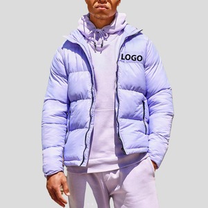 Veste d'hiver OEM Ultimate Puffer Manteau à capuche coupe-vent avec poche zippée légère et chaude Veste de mode brillante et réfléchissante - Product Image 1
