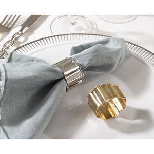 Handcrafted rustic metal napkin <b>ring</b> with vintage texture ideal for farmhouse style dining tables and festive <b>family</b> dinners - Product Image 3