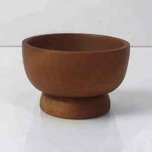 Service de vaisselle de luxe écologique en bois de manguier, bol à fruits pour salade brun rougeâtre fabriqué à la main, centre de table de cuisine - Product Image 1