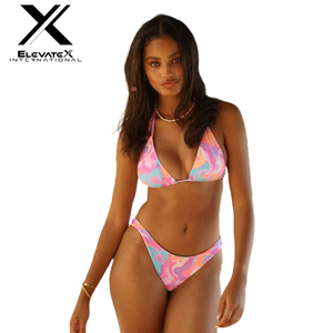 Vente en gros de bikinis triangulaires brésiliens pour femmes, couleur unie, style soutien-gorge, vêtements de bain et de plage, occasions de plage - Product Image 6