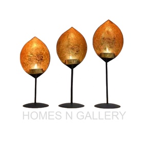 เชิงเทียนโลหะทรงแท่นวางเทียน,เชิงเทียนโลหะดีไซน์โบราณ - Product Image 3