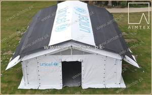 Venta al por mayor 2024 tiendas de campaña de socorro de emergencia material de alta calidad usado ligero retardante UV resistente tienda de precio asequible - Product Image 4