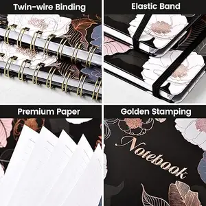 Tùy chỉnh in giấy nghệ thuật bìa cứng xoắn ốc ràng buộc Tạp Chí cuộn dây máy tính xách tay A5 giá rẻ - Product Image 5