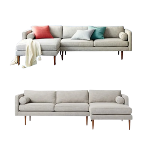 ชุดโซฟาสไตล์โมเดิร์นสำหรับห้องนั่งเล่นโซฟาทรงยาววัสดุดี - Product Image 5