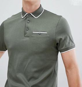 Camiseta de golf antiarrugas para hombre con logotipo personalizado, ropa deportiva para exteriores para camisas, serigrafía promocional de algodón 100% - Product Image 3