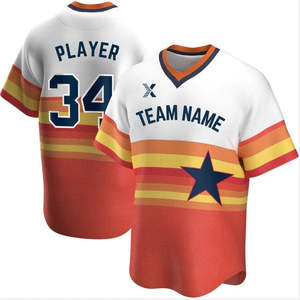 In Stock Men's <b>Baseball</b> Jersey Spandex Puff Print, OEM Bulk Order - Product Image 1