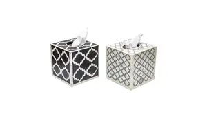 Caja de Pañuelos con Incrustaciones de Hueso, Decoración Artesanal para el Hogar, Regalo Perfecto para el Hogar Nuevo, Ocasiones Especiales, Adorno Decorativo de Lujo, Pieza Única - Product Image 6