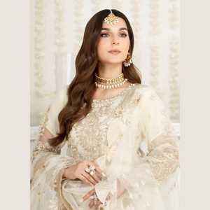 Traje de Gharara de Color blanco estilo Bollywood, vestido de novia largo para mujer India pakistaní - Product Image 4