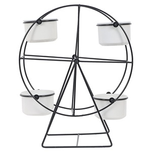 Macetas de metal oscilantes Eleva tu espacio con diseños de moda Macetas colgantes para balcón Sala de estar - Product Image 2