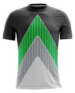 Camiseta personalizada de manga corta con patrón sólido informal para hombre, prendas de vestir deportivas de poliéster y algodón y LICRA de alto diseño - Product Image 2