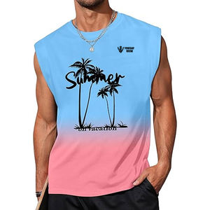 Meilleures ventes T-shirts sans manches pour hommes Nouveau design Chemises sans manches à la mode pour adultes - Product Image 1
