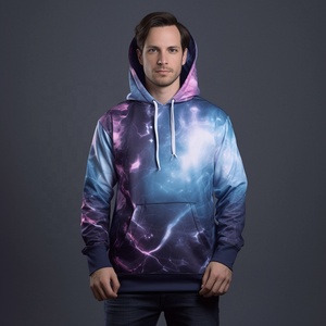 Polyester de haute qualité personnalisé graphique numérique sublimation impression 3D pull sweat à capuche streetstyle pour hommes - Product Image 2