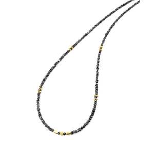 Collier en diamant noir non taillé de 2-3 mm - Product Image 4