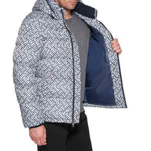 Veste en duvet personnalisée avec fermeture à glissière pour hommes Veste d'hiver de haute qualité Toile respirante Style décontracté Confortable Respirant - Product Image 3