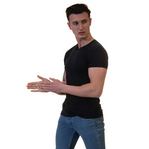 Camiseta Casual de Manga Corta para Hombre, 100% Algodón, Transpirable, Ecológica, con Diseño de Dibujos Animados y Logotipo Personalizado OEM - Product Image 4