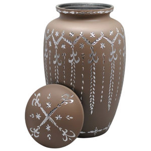 Urnes en métal de haute qualité Vintage Style européen urnes de crémation en métal blanc et noir stockage de cendres humaines prix compétitif - Product Image 4