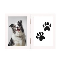 Cadre photo commémoratif pour animaux de compagnie avec kit d'empreintes de pattes pour la commémoration de la perte de chien ou de chat, décoration intérieure, coffret cadeau, vente en gros