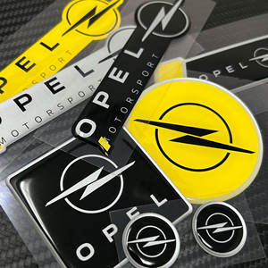 Ufficiale Opel 3D emblema adesivo nero 12 MM auto-adesivo riflettente cromo e Logo in pelle per auto e camion - Product Image 5