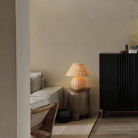 Abat-jour en rotin miniature le plus vendu, design côtier moderne et minimaliste, pour lampe de table en osier