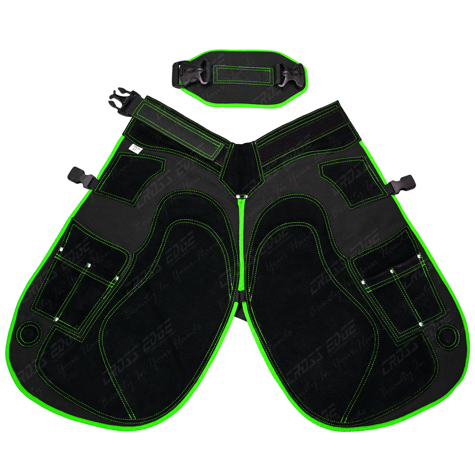 สีเขียวนีออนกับสีดำ