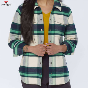 เสื้อเชิ้ตผ้าสักหลาดสำหรับผู้หญิงผ้าโพลีเอสเตอร์ผ้าฝ้ายแห้งเร็วออกแบบได้ตามต้องการ - Product Image 4