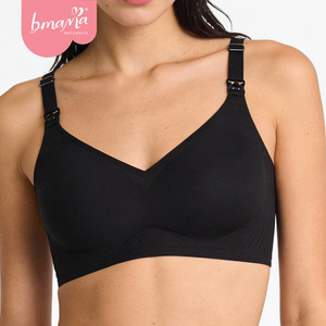 Soutien-gorge d'allaitement respirant sans fil en pur coton, couvrant, grande taille, vente en gros - Product Image 1