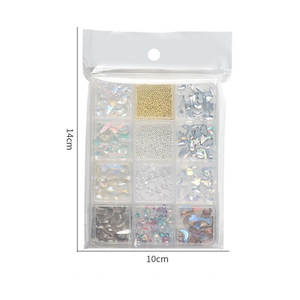 Breloques pour ongles 3D en forme de papillon, strass, perles, formes variées, décorations mignonnes de style kawaii, ensemble en boîte - Product Image 5