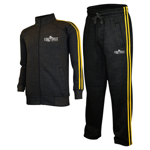 Survêtement À Capuche Jogger Deux Pièces Jogging Survêtement Ensemble Hommes Survêtements Logo Personnalisé Sport Porter Polyester Tech Polaire Fermeture Éclair Complète - Product Image 5