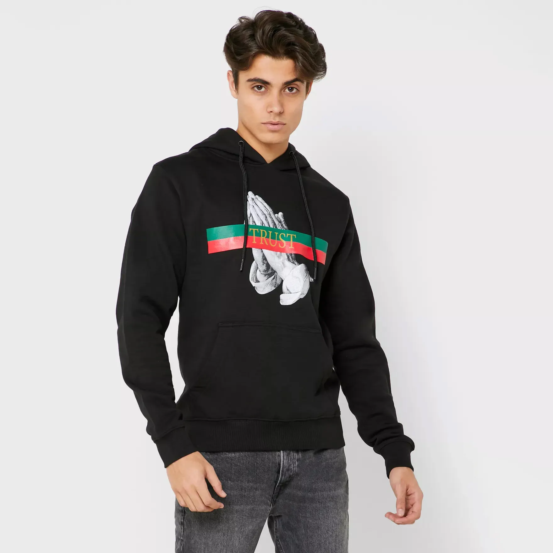 Venta al por mayor personalizado bordado HOODIE alta calidad hombres pullover HOODIE Street Style Mans hoodies