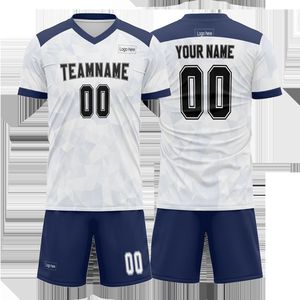 Suministro directo de fábrica Conjunto de uniforme de fútbol cómodo Camisas y pantalones cortos de malla con estilo con patrón de nombre del jugador Color sólido - Product Image 4