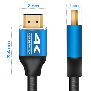 High-Speed for HDMI 2.0 Male to Male <b>Cable</b> 15 Meter 4K Ultra <b>HD</b> 60Hz Resolutions up to 8K 60Hz Nylon PVC Jacket Type C Connector - Product Image 4
