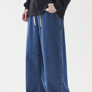 Pantalones Vaqueros de Mezclilla para Hombre, Jeans de Cintura Alta para Hombre, Pantalones Vaqueros Transpirables Lavados, Personalizados - Product Image 2