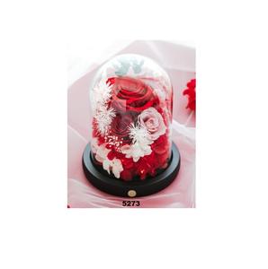 Clear <b>Glass</b> <b>Dome</b> Cloche with Wood Base <b>Glass</b> Cloche <b>Glass</b> <b>Dome</b> with Base Tabletop Jar Display Case for Home Office Wedding - Product Image 3